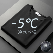 Summer Mesh Breathable Speed Dry T-Shirt Men Ice Silk Short Sleeves Men Loose Increased Code Obesity Sub Sports Blouse Tide