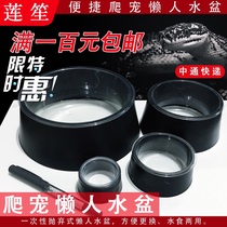 Lotus-sheng climbing and sloppy water basin goalkeeper Spider Snake Special Eating Basin Disposable replacement box Pet water not easy to turn over