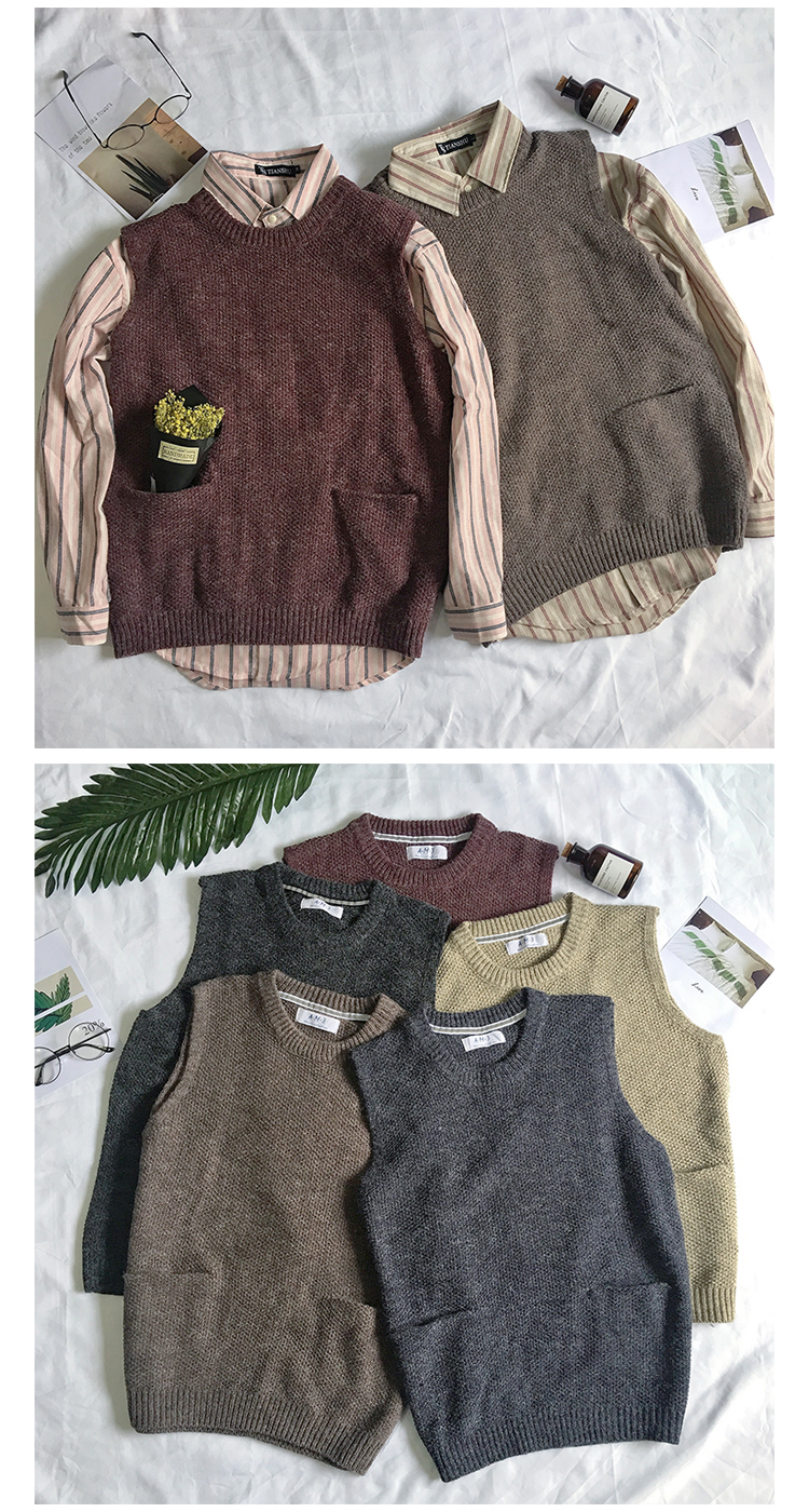 Áo vest nam mùa thu đầu mùa thu nam áo len KD D329-QM242-P50 * áo len cardigan nam
