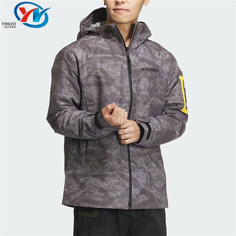 Adidas/Adidas National Geographic Men's Outdoor Windproof and Waterproof Hooded Jacket Is9512 9511