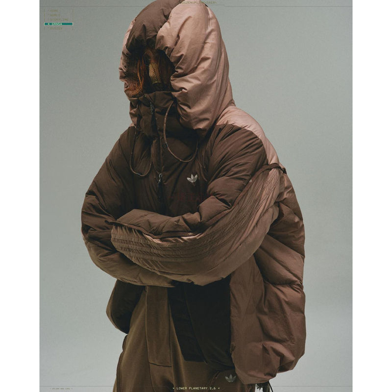 Adidas X Hamcus Co-Branded Couple's Color-Blocked Hooded Warm down Jacket Iu4837Ix4343Ix4344