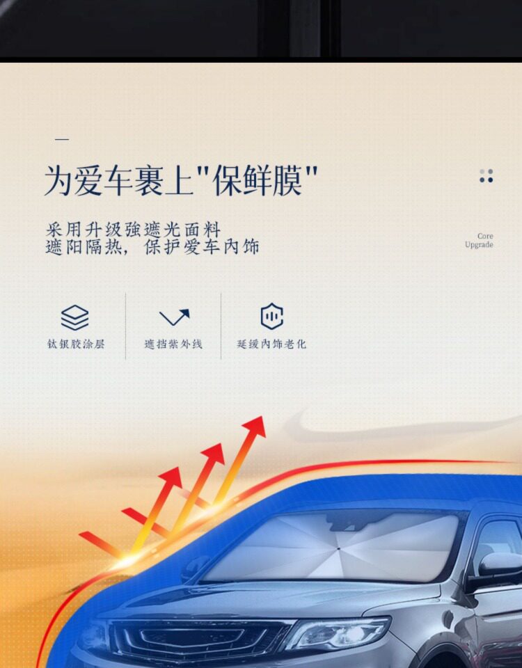Car Sunshade, Car Window Sunshade Curtain, In-Car Sun Protection and Heat Insulation Sunshade, Front Windshield Car Sunshade Cover