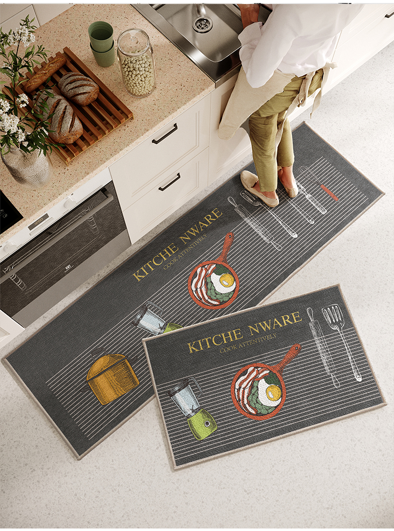 厨房专用防滑防油地垫防油污长条地面地毯吸水吸油耐脏地板踩脚垫详情13