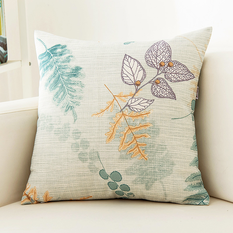 Pastoral style pillow cover sofa living room removable and washable cushion backrest retro square without core pillow summer