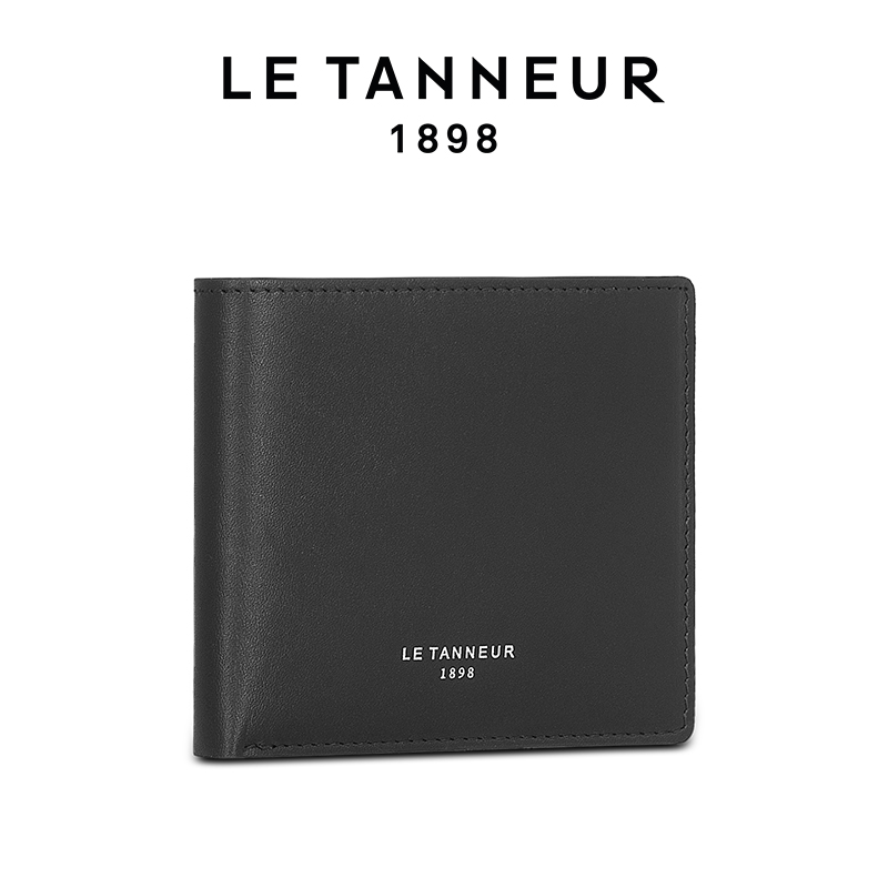 Pháp thiểu số Đen TID3500 Letanner TANNEUR ngắn da bò Wallet nam