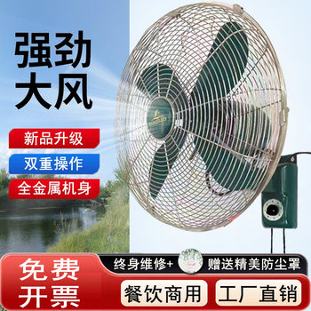 Antique-Style Wall Fan for Home Use, Metal Wall-Mounted, Suitable for Restaurants and Hotels, Oscillating, Kitchen Retro, 12inch European-Style Wall-Mounted Electric Fan