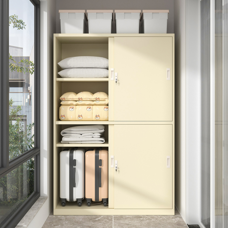 Steel Apartment Hotel Room Linen Storage Cabinet, Homestay Guesthouse Iron Cabinet with Lock for Home Use, Quilt Storage Balcony Storage Cabinet Steel Apartment Hotel Room Linen Storage Cabinet, Homestay Guesthouse Iron Cabinet with Lock for Home Use, Quilt Storage Balcony Storage Cabinet