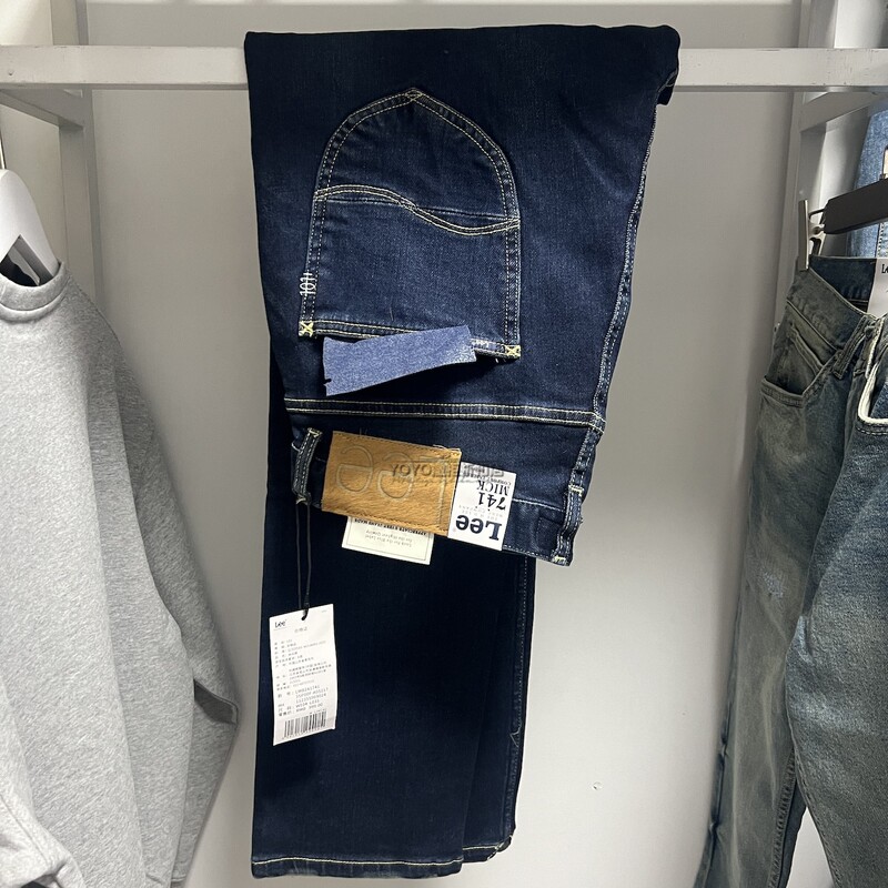 Clearance Men's Spring Straight-Leg Jeans 101+ Dark-Colored Stretch Pants Lmb2417413Sp00F-A05217