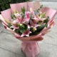Розовый 22 розовый букет лили