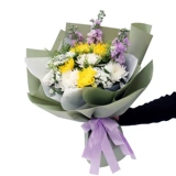 Пекин Тяньцзин Цветочный Экспресс Той же город жертва жертва жертва могила на могиле, очищающий желтый и белый хризантем, цветок