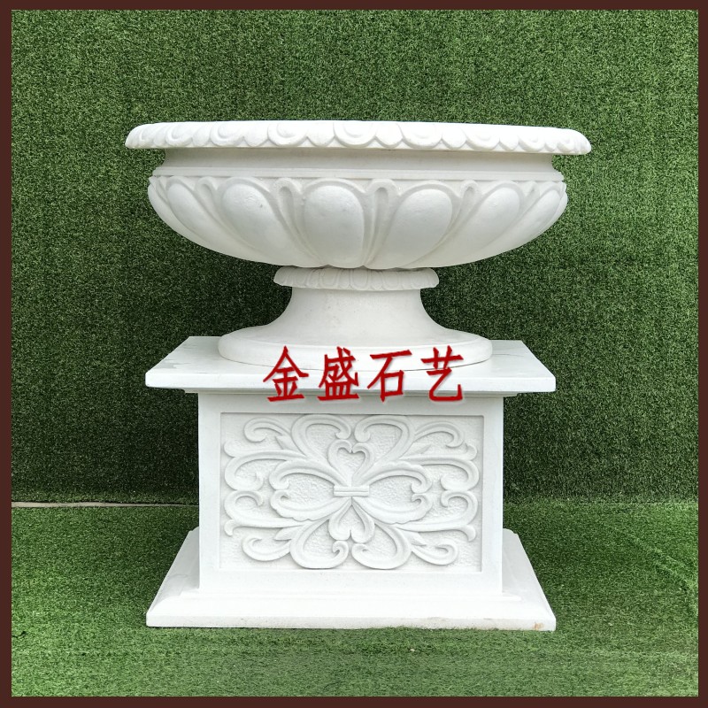 Artificial Sandstone Sculpture Flower Pot Columns Piers Fiberglass Sculptures Flower Pots Flowers Bowl Garden Landscaped Hotel Villa Decorative materials