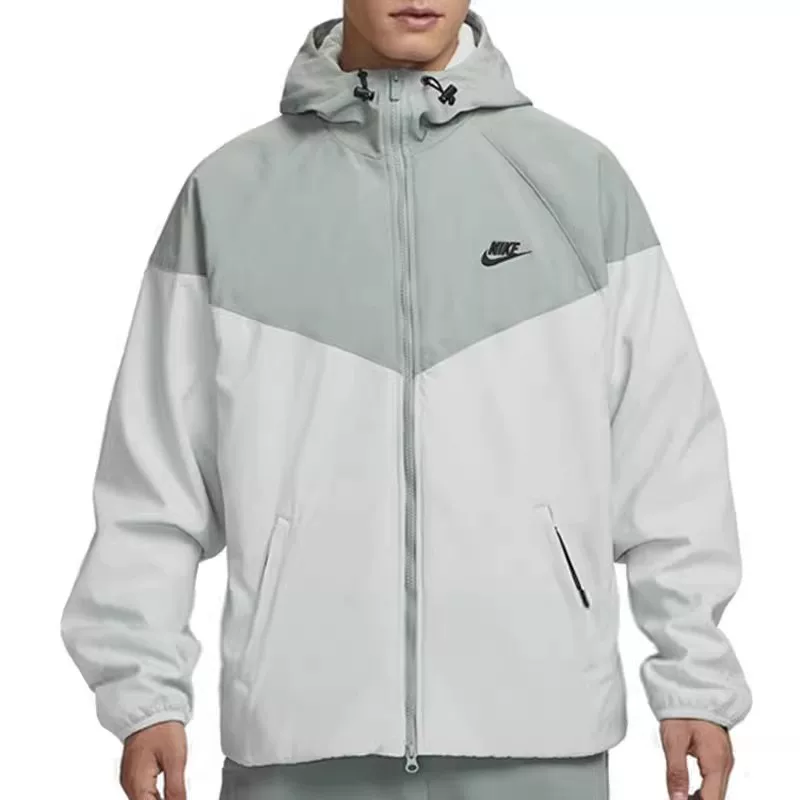 Nike, утепленная ветровка с капюшоном для демисезона, спортивная куртка