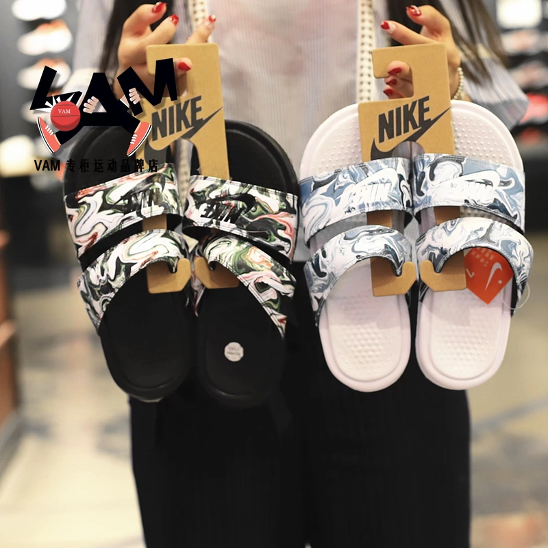 Nike BENASSI Double băng Ninja Hoa Doodle Dép và dép đi biển 819717-003-002 - Dép thể thao