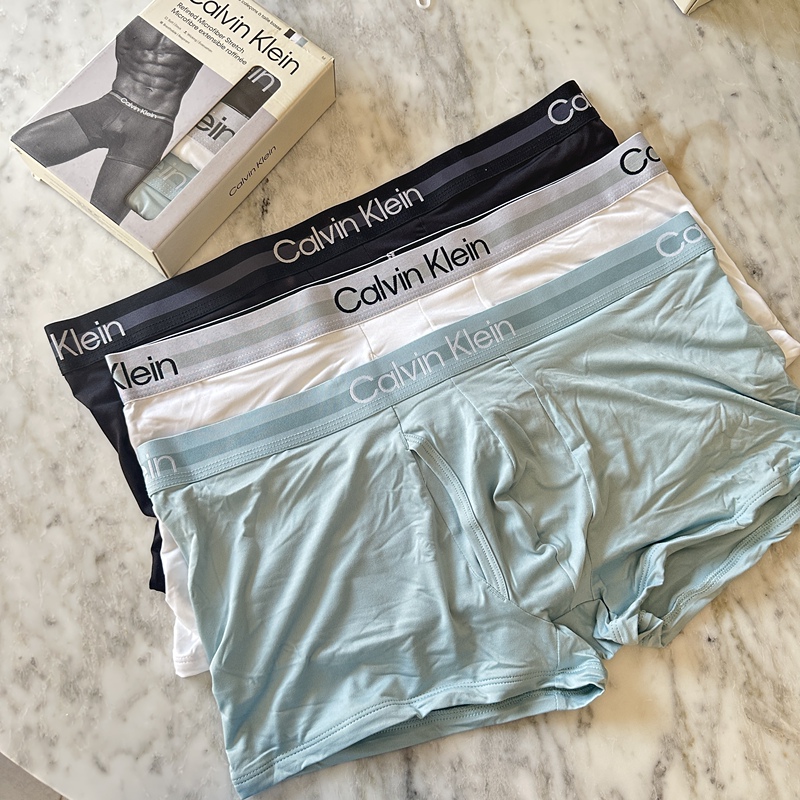 Authentic Value-For-Money Ice Silk Three-Pack Ck Men's Underwear Gift Set, Silky and Highly Elastic