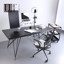 Lallo live table anchor with special network red belt table and chair set recording can Card cantilever computer desk
