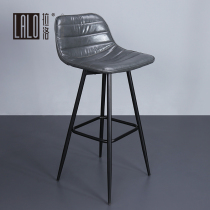 Lallo leather bar chair modern minimalist bar chair cafe window stool beer house bar chair