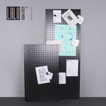 Lallo design studio program display board can be hung hollow hole board Steel mobile theme board