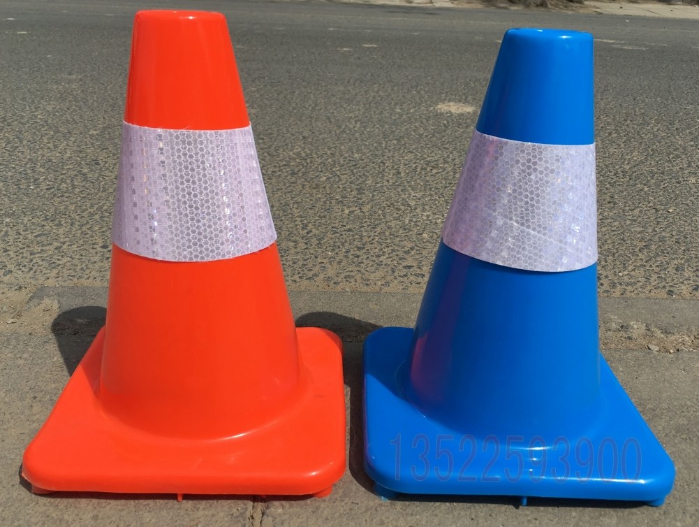 30cm Pile Barrel PVC Road Cone Bucket Ice Cream Barrel 4S Shop Car test-drive with red blue reflective cone barricade spot