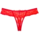 Red plus size nữ thong sexy trong suốt ren thấp eo rộng đáy quần sexy cám dỗ liền mạch nữ T ngắn - G-string