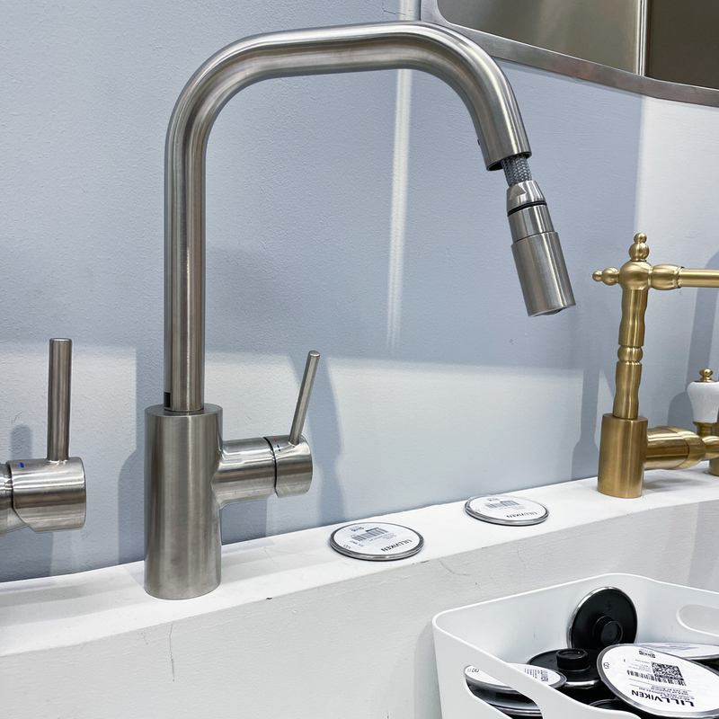 Ikea Emma Lan Faucet Pull-Out Spray Head Hot and Cold Water Mixing 360 °   Rotating Splash-Proof Water-Saving