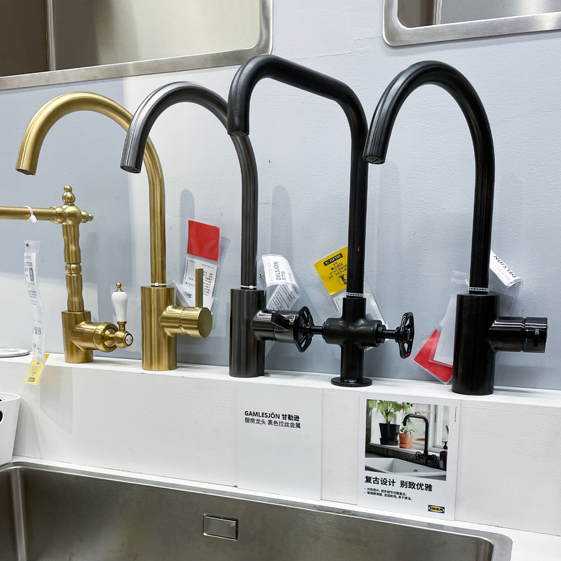 Ikea Faucet Kitchen Hot and Cold Water Rotatable Splash-Proof Water-Saving Rust-Proof Valve Core Durable Easy to Install