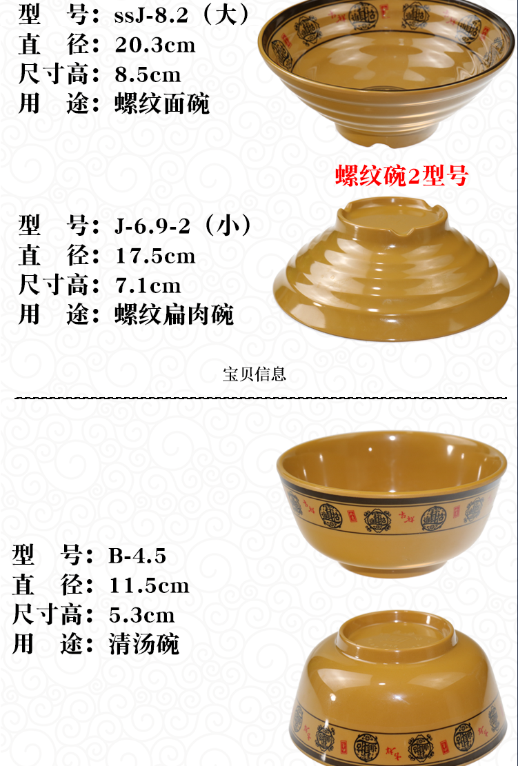 Shaxian bát ăn nhẹ khay đặc biệt Lucky Fortune loạt thực phẩm phẳng bát melamine cửa hàng bộ đồ ăn thương mại bộ đĩa - Đồ ăn tối đĩa giấy dùng 1 lần