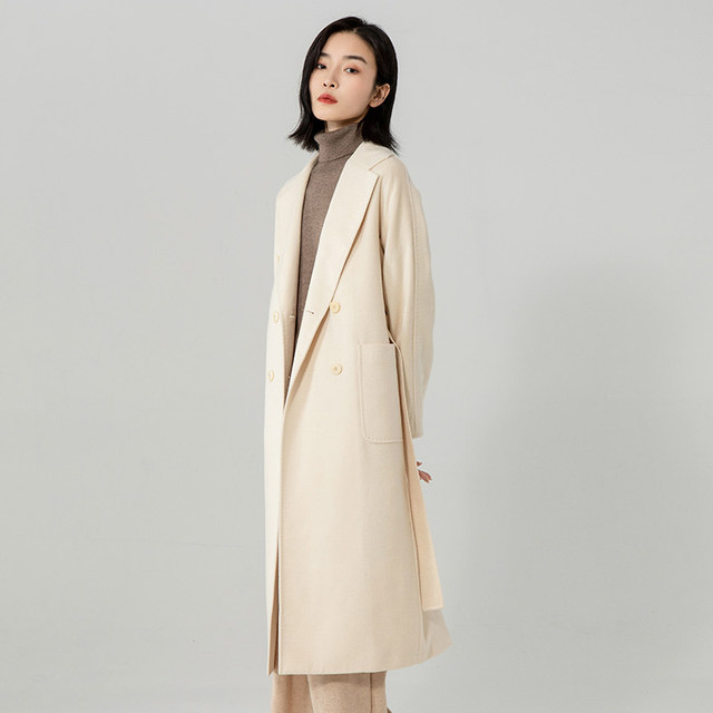 Gobi Gobi Cashmere 2022 new fashion high-end women's mid-length cashmere woolen coat jacket