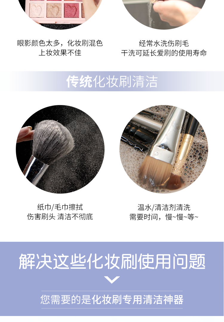 Makeup Brush Cleaning Box Portable Dry Cleaning Sponge Eye Shadow Brush Makeup Brush Cleaning Tool Scrub Cleaning Brush Artifact - Các công cụ làm đẹp khác cọ tạo khối