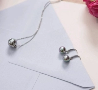 Xiamen+OU Spaine Pearl Majorica Grey Pearl Серебряные серьги 10 мм11845.03.2.000.010.1