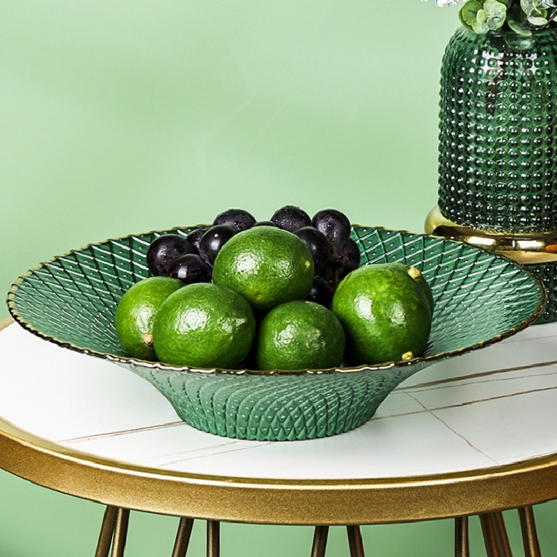 European-Style Light Luxury Bird-Patterned Crystal Glass Fruit Plate for Home Coffee Table Snacks, Creative Gold-Rimmed Pineapple-Patterned Fruit Bowl European-Style Light Luxury Bird-Patterned Crystal Glass Fruit Plate for Home Coffee Table Snacks, Creative Gold-Rimmed Pineapple-Patterned Fruit Bowl
