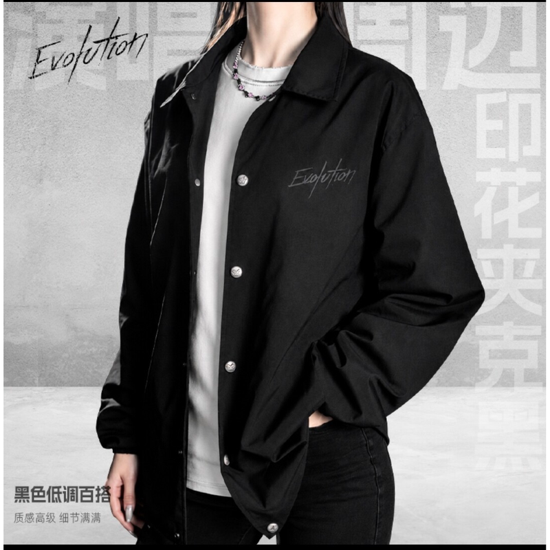Nicholas Tse's Evolution Chongqing Concert Tour Same Style Merchandise Butterfly Print Black Jacket