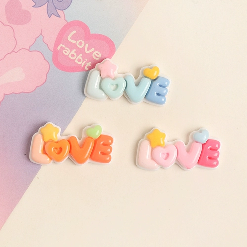 Мультяшный кремовый чехол для телефона с буквами, заколка для волос ручной работы, аксессуар, аксессуары, градиент