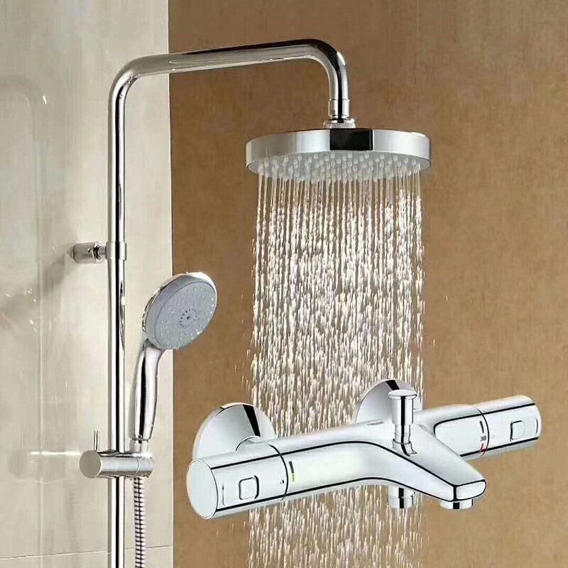 The Grohe Thermostatic Shower suit is set in a