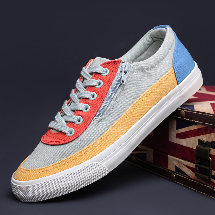 2022 autumn new men's canvas shoes Korean version of the trend casual shoes fashion all-match breathable youth student skate shoes