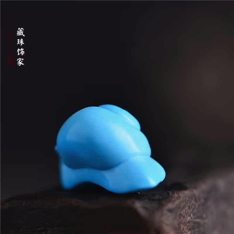 аксессуары для шеи 藏珠饰家 天然原矿绿松石苏工精雕吊坠 蜗牛 睡美人高蓝瓷松10 OTHER