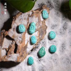 аксессуары для шеи 藏珠饰家 天然湖北绿松石 苏精工雕刻件