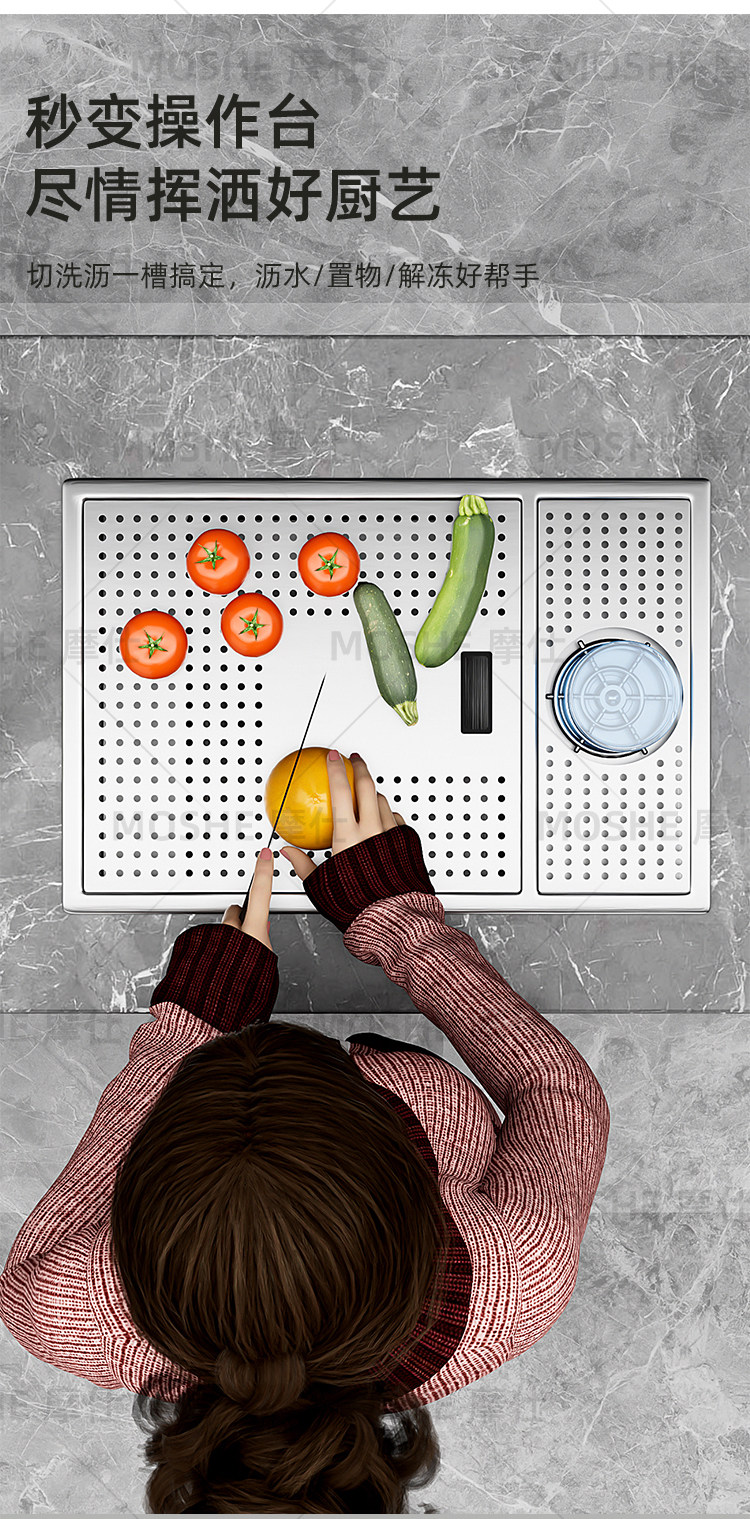 Мойка двойная 德国拉丝隐藏式洗杯器304不锈钢水槽咖啡奶茶店中岛吧台迷你单水槽 Moshe