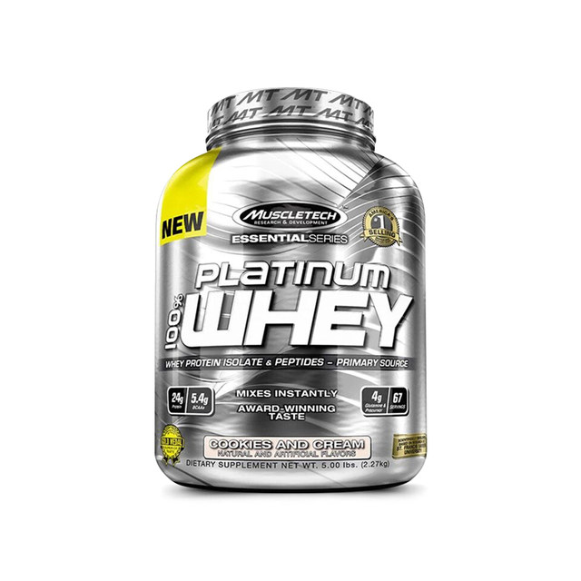 Muscletech ເທກໂນໂລຍີກ້າມເນື້ອ Platinum Whey Protein Powder Fitness Muscle Gaining Sports Isolated Protein Powder ນຳເຂົ້າ