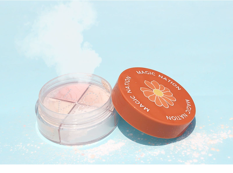 Dream Country Flower Chaoyuexi Setting Makeup Loose Powder Matte Matte Four-color Dispersion Powder Setting Phấn trang điểm không làm mất lớp trang điểm - Quyền lực