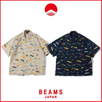 (spot) BEAMS joint Note PFG 22SS full printed fish bait picture for fishing short sleeve male and female turnover shirt