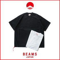 (spot) BEAMS JAPAN 21SS red rope pure colour heavy pound pure cotton base section male and female short sleeve T