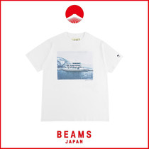 (spot) BEAMS 20SS Men and women short sleeves T-shirt Japanese Lekima Akita pure cotton casual loose lovers TEE