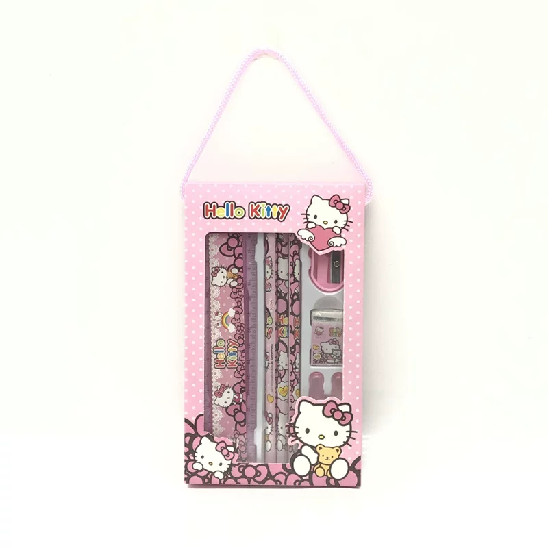 Набор канцелярии (Sanrio) 12 предметов: карандаш, ластик, линейка — My Melody, Kuromi, Hello Kitty