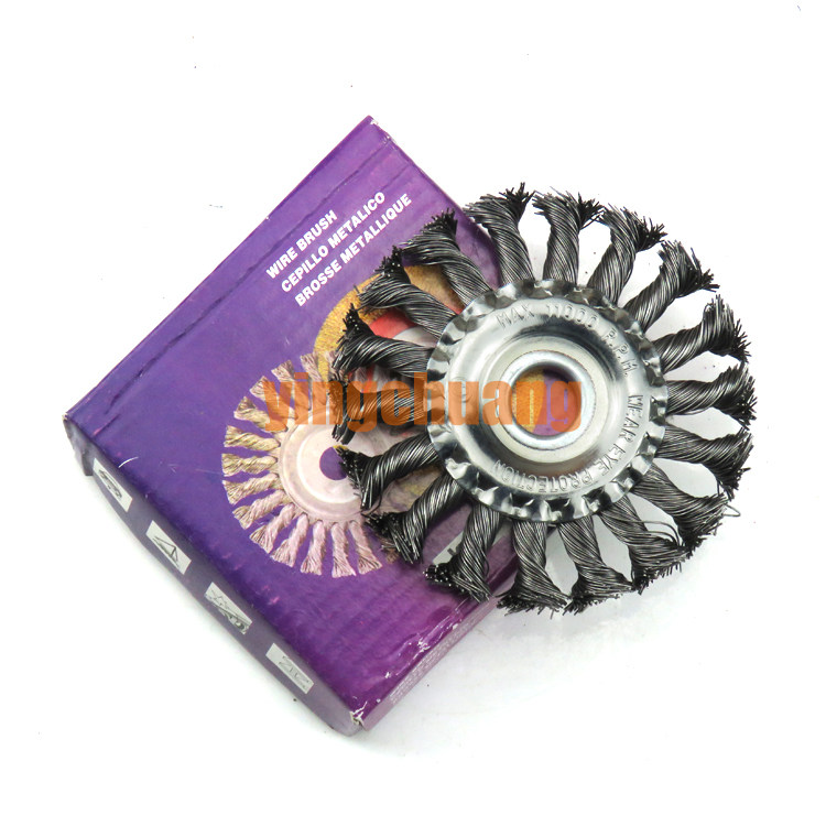 Angle grinder accessories 100 125 Twisted wire flat wire wheel Rust removal wire brush Horn twist flat wire brush