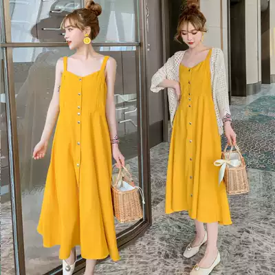 Pregnant women's suits, pregnant women's dresses, fashion suspenders, foreign style, two sets of sunscreen breastfeeding out skirts, hot moms