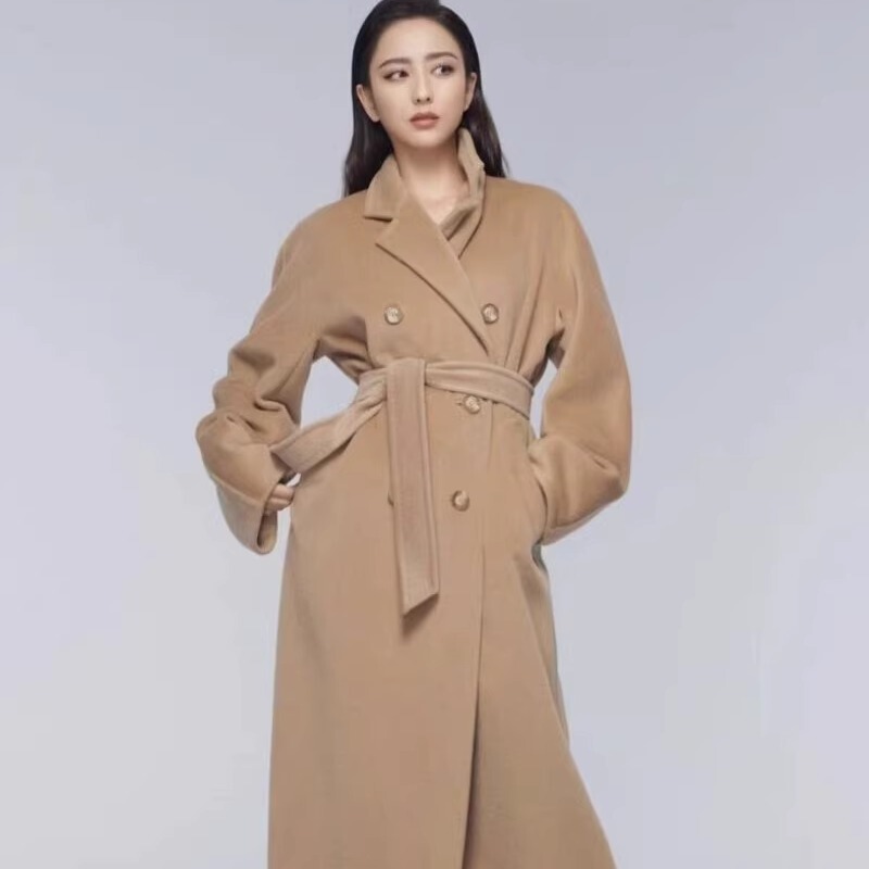 Mumeilan101801 Italian Imported Double-Sided Cashmere Coat for Women, Mid-Length 2026 New Woolen Coat Mumeilan101801 Italian Imported Double-Sided Cashmere Coat for Women, Mid-Length 2026 New Woolen Coat
