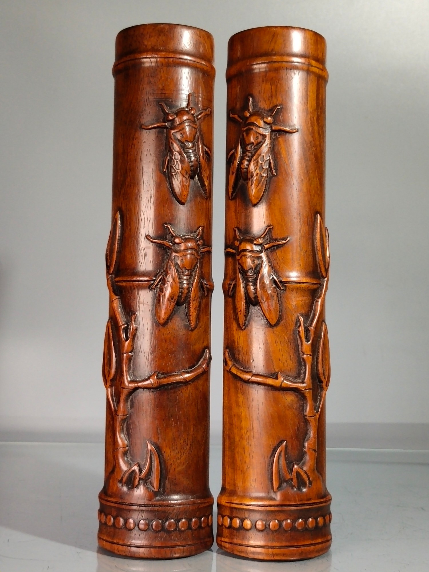 Antique Miscellaneous Collection Woodenware Collection Collection Rosewood Relief Blockbuster Paperweight Ruler Stationery Supplies