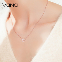 vana sterling silver Mickey necklace female light luxury niche design sense 2021 New Chao girl birthday gift to girlfriend