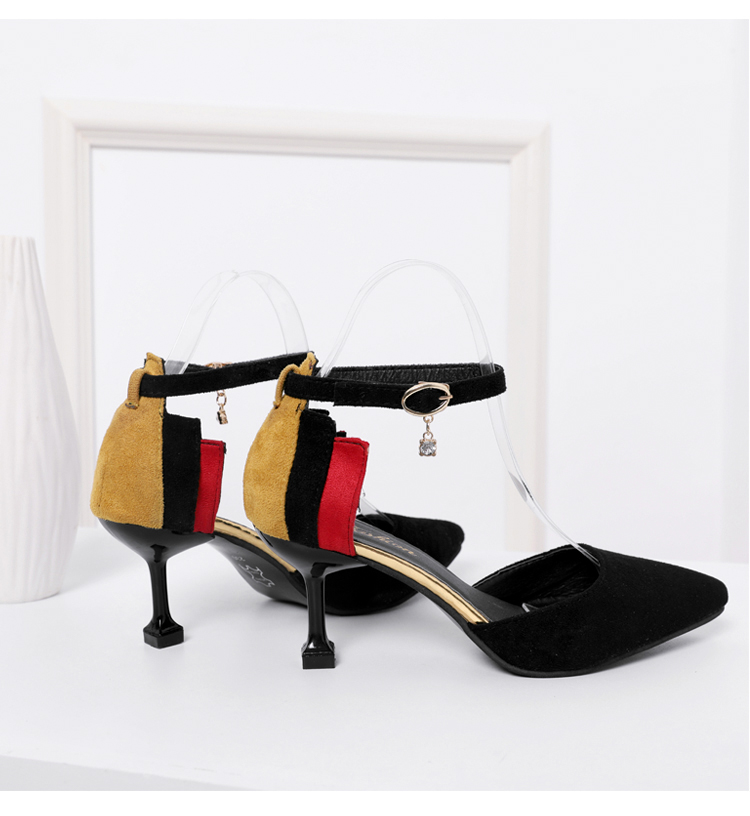 Giày cao gót nữ đế xuồng cao gót hở ngón với mèo mùa hè nhỏ hoang dã với giày nữ chic 2019 phiên bản Hàn Quốc giày dép juno