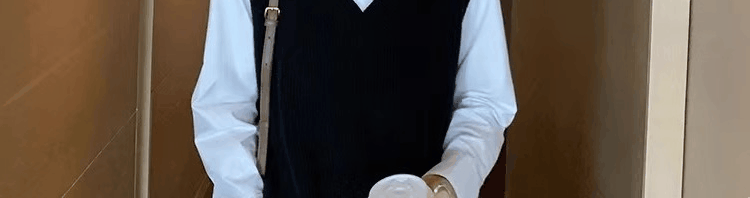 Женская жилетка 毛衣马甲背心衬衫两件套女衬衣春季2025新款搭配叠穿马夹针织上衣